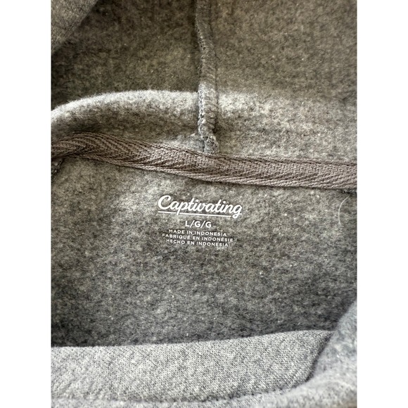 Captivating Boise State Broncos Hoodie Sweatshirt Stitched Grey Womens Large NWT - Picture 2 of 7